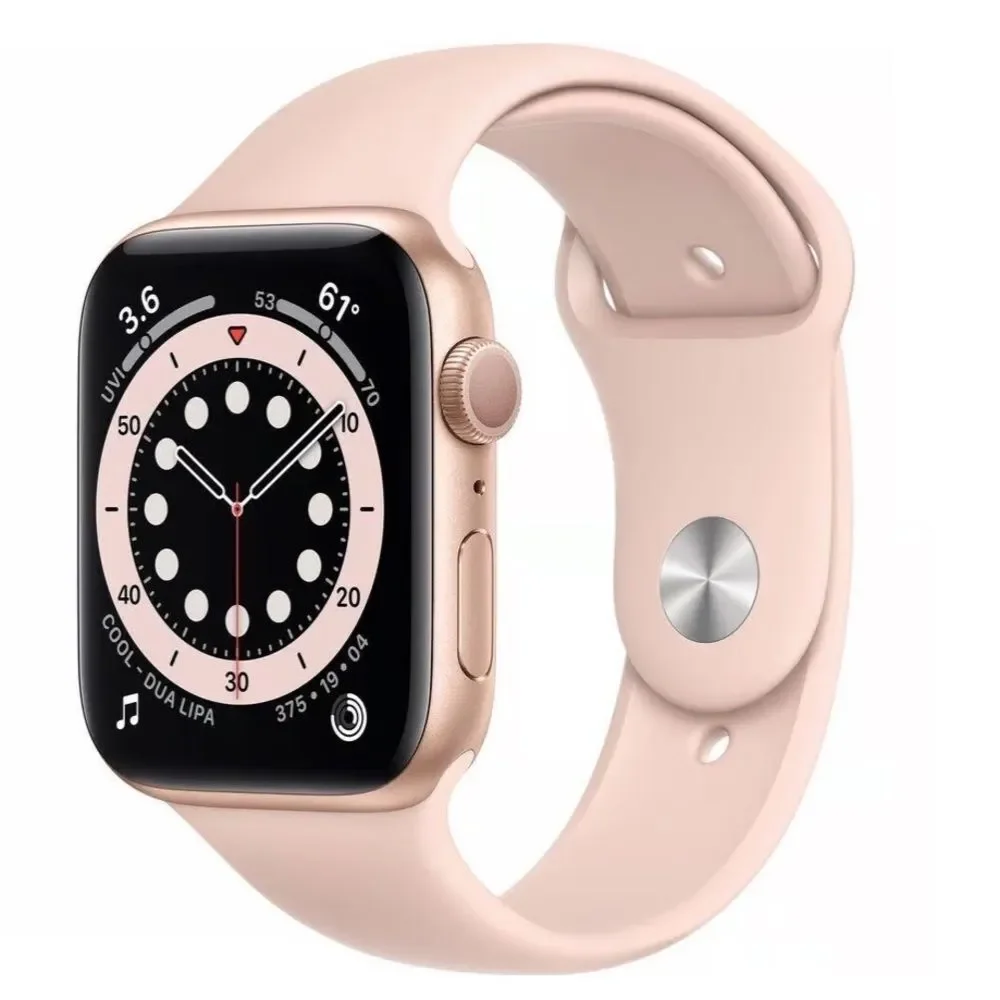 Apple Watch (Series 6) Wifi Only - 40 mm-Aluminium Gold - Sport band Pink